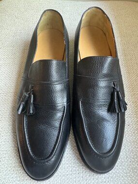 Men's Size 12 Dress Casual Michael Bastian Leather Tassel Loafers Black